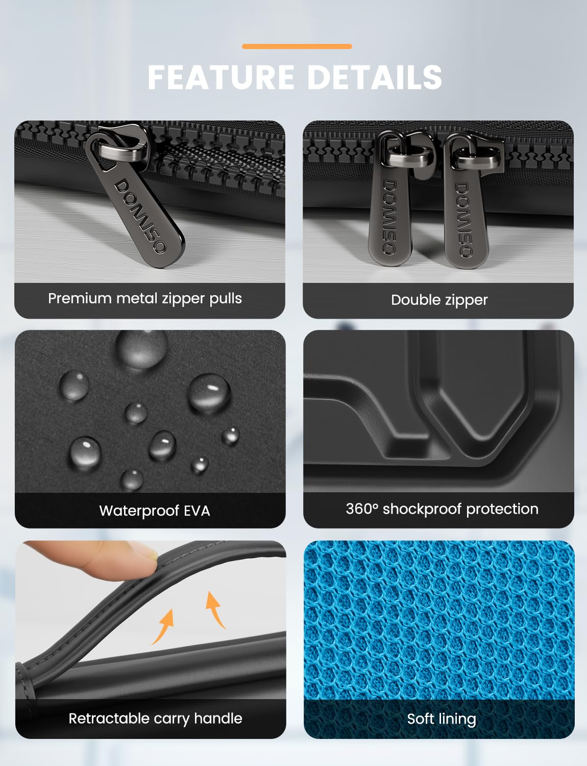 Amazon.co.jp: DOMISO 17インチ ハンドル付きノートパソコンスリーブ